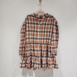 Gap Size Large Long Sleeve Plaid Dress